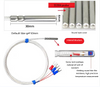 Sonde de capteur de température PT100 RTD, câble en acier inoxydable, 3 fils