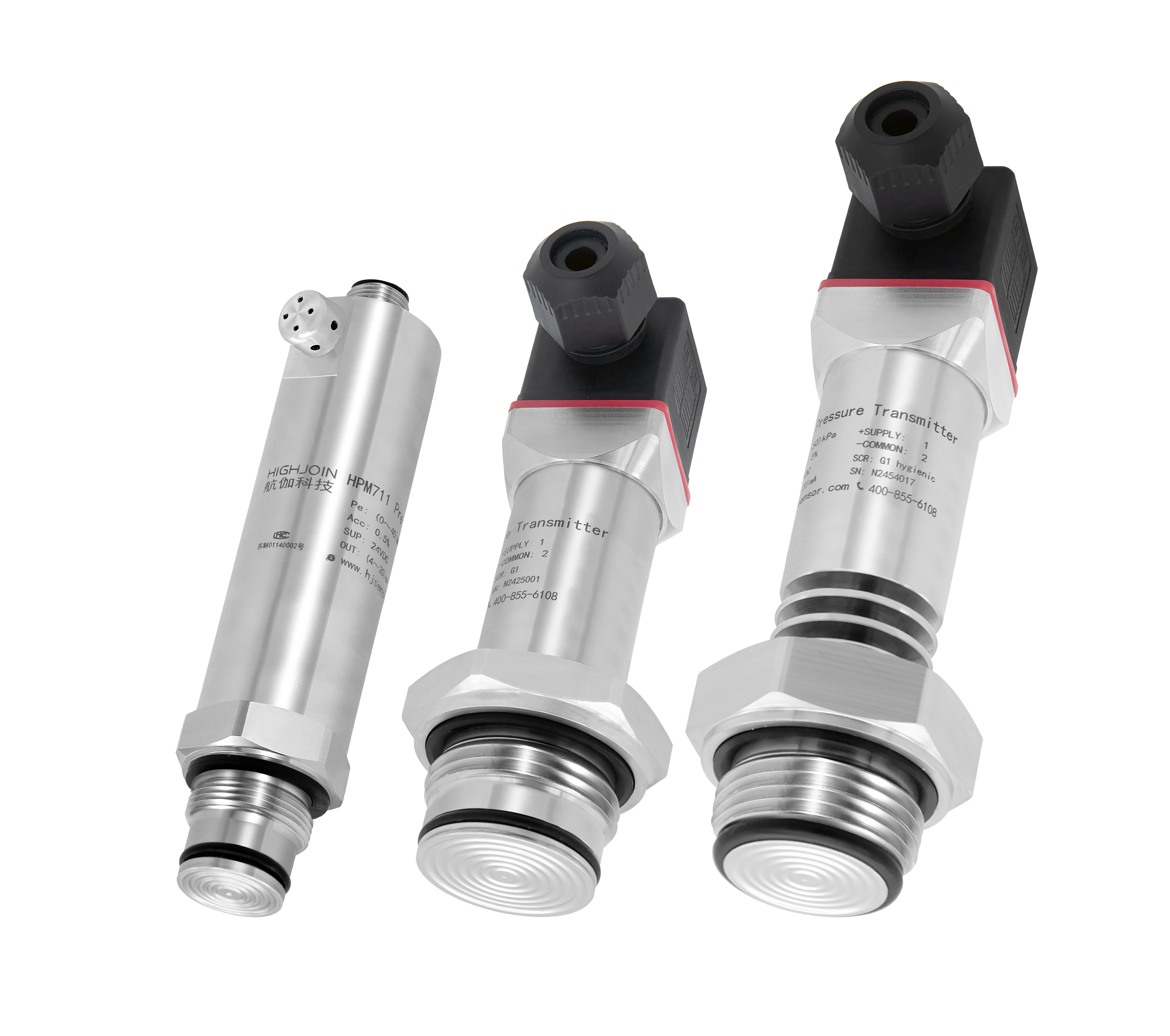 HPM711 G1 G1 / 2 Flans émetteur de pression de type sanitaire à la lutte