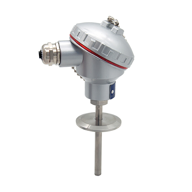 Capteur de température Tri-clamp PT100 de 50,5 mm, duplex à 4 fils avec boîte de jonction étanche